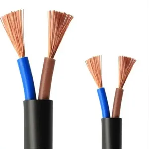 Electrical supplies PVC insulated flexible copper cable RVV 4x 1mm 4-core black sheath 300/500V wire and cable