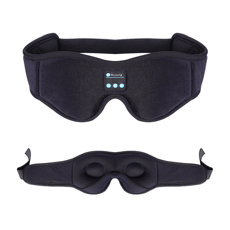 Wireless Bluetooth 5.0 Sleep Mask – Washable 3D Eye Mask with Built-In Earphones & Massage