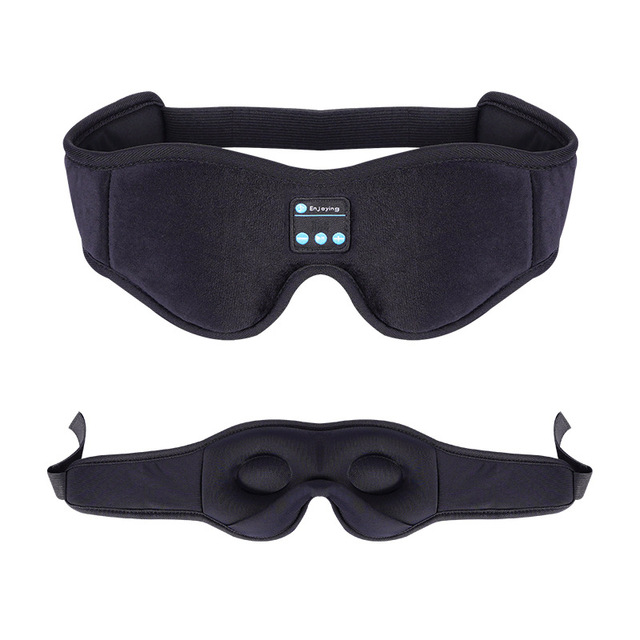 Wireless 5.0 Bluetooth Sleepmask Washable 3D Earphones & Eye Mask with Massage Feature Wireless Eyemask & Headphones for Sleep