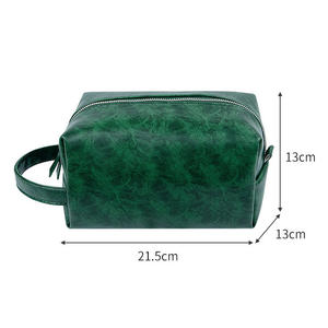 Estuche de Cosméticos de Viaje de PU al por Mayor 2026 para Mujer, Bolsa Organizadora de Maquillaje de Gran Capacidad con Asa, Bolsa de Aseo con Doble Cremallera - Product Image 2