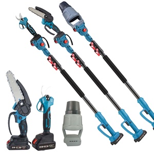 Ensemble de sécateur télescopique sans fil 4-en-1 avec tronçonneuse et cisailles, 21V, moteur sans balais, double <span class=keywords><strong>batterie</strong></span>, certifié CE, outil de jardinage - Product Image 1