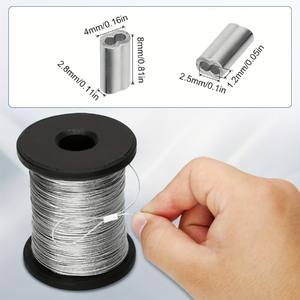 <span class=keywords><strong>Cable</strong></span> de Acero Inoxidable T316 con Terminales de Aluminio, <span class=keywords><strong>Cable</strong></span> Metálico 7x7 <span class=keywords><strong>para</strong></span> Luces Colgantes, Tendederos, Enrejados - Product Image 4