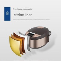 Cuisinière à riz électrique Haier pour usage domestique, multifonctionnelle, antiadhésive, entièrement automatique, intelligente, grande capacité 4L/5L, plastique, énergie