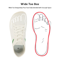 Chaussures décontractées pour hommes, légères, minimalistes, streetwear, pour la ville, semelle plate, bout large, confortables pour la marche prolongée, style pieds nus