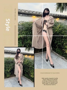 Magnetic Windbreaker Bows Eco-Friendly Classic <strong>Hooded</strong> Long Design for Outdoor Dates Couples' <strong>Sexual</strong> Activities-Valentine's Day - Product Image 5