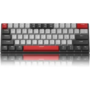 Tastiera da gioco ergonomica con Display a LED rosso LED per tastiera tappi per giocatori Teclados de Jogo