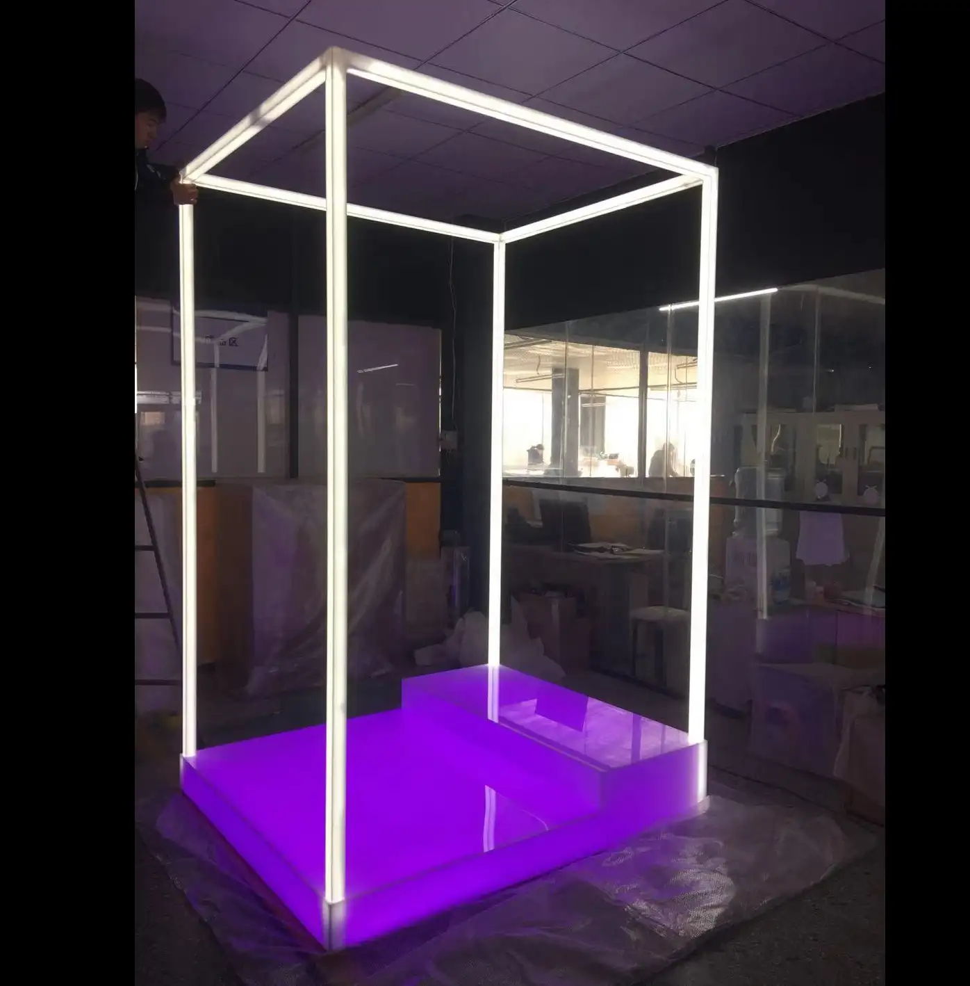 Modenschau-Acryl plattform mit LED-Lichtshow bühne