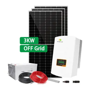 Système solaire complet à haute efficacité 3kw pour la maison hors réseau tout en un système solaire hors réseau