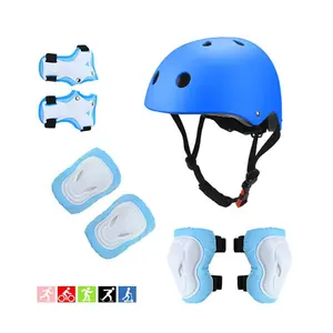 キッズスケートボード自転車スクーター保護膝肘リストガード用の卸売チャイルドスケート保護パッドとヘルメットセットキット