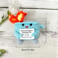 Adorable benne à incendie Crochet soutien émotionnel benne à ordures fait à la main positive pomme de terre émotionnelle benne à ordures feu tricot jouet décor de bureau