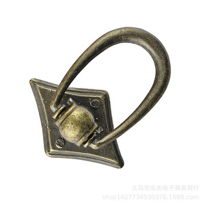 <b>Antique</b> Bronze Ring Drawer Pull 30mm Zinc Alloy Single Hole Traditional Cabinet Handle - Product Image 4