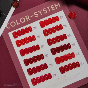 Set de 36 Colores de Esmalte de Uñas en Gel UV Rojo Vino, Serie Roja de Alta Gama, Gel para Arte de Uñas, Secado con LED, Etiqueta Privada Personalizada, Profesional para Salón - Product Image 5