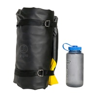 Sac à dos gonflable fait à la main, pour aventure légères, en noir et jaune, bateau craft avec auto-carénage