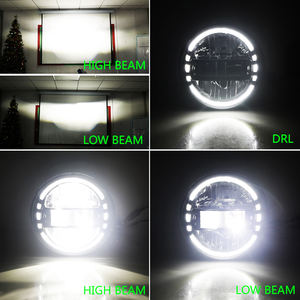 Projecteur de phare à LED <span class=keywords><strong>blanc</strong></span> DOT 7 pouces Halo High/Low Beam Pama Lens Phare pour <span class=keywords><strong>Jeep</strong></span> <span class=keywords><strong>Wrangler</strong></span> JK <span class=keywords><strong>2</strong></span>/4 Doors 6000K Color 12V - Product Image 4