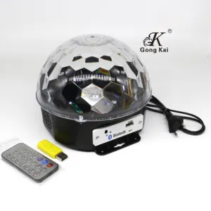 Mini MP3 LED LED LED para palco com controle remoto multifuncional, LED de alta qualidade personalizado para música IPL 3D, luzes mágicas para bola