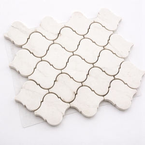 Mosaico de Mármol <span class=keywords><strong>Blanco</strong></span> con Diseño de Linterna Irregular, Personalizado en China, para Decoración de Paredes Interiores de <span class=keywords><strong>Cocina</strong></span> y Baño - Product Image 2
