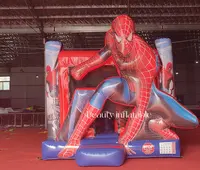 Moonwalk Thương Mại Inflatable Bouncy Bouncer Spiderman Spider Man Nhảy Lâu Đài Bounce Nhà Với Slide Để Bán