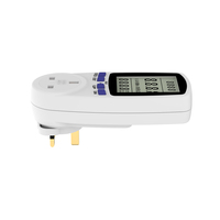 Wattsave 230V Compteur de consommation d'énergie numérique intelligent pour la maison, type de prise murale L, produit écoénergétique CE pour prise standard britannique
