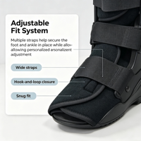 Botte orthopédique de récupération post-fracture en TPR antidérapante avec doublure amovible en polaire et fermeture Velcro, modèle Walker Ergonomic, qualité médicale supérieure, vente en gros