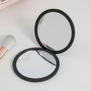 Magnet Switch Personalized <b>Plastic</b> Compact Double Sided Silver Finish Cosmetic Pocket <b>Mirror</b> with Magnifying Feature USA Mairun - Product Image 1