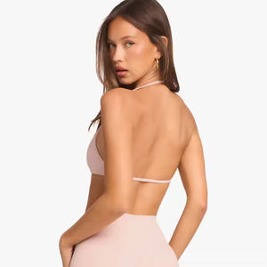 Logo personalizzato allenamento <span class=keywords><strong>Fitness</strong></span> Crop Top Yoga sport <span class=keywords><strong>Fitness</strong></span> indossare reggiseno sportivo da donna - Product Image 3