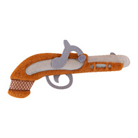 Pistolet en peluche rétro en polyester véritable avec rembourrage en coton PP, adorable poupée pistolet de dessin animé, cadeau pour enfants garçons et filles