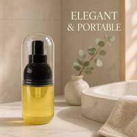 Flacon pulvérisateur portable de 50 ml à brume fine, format voyage, avec épaule plate, pour parfum de luxe et soins de la peau haut de gamme