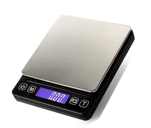 Mini Silver Stainless Steel Kitchen Electronic Scales Durable Kitchen Food Weighing Scale