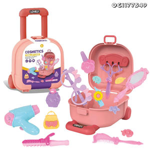 Jeu <span class=keywords><strong>de</strong></span> simulation <span class=keywords><strong>de</strong></span> haute qualité pour enfants, jeu <span class=keywords><strong>de</strong></span> maquillage pour filles, ensemble <span class=keywords><strong>de</strong></span> <span class=keywords><strong>salon</strong></span> <span class=keywords><strong>de</strong></span> <span class=keywords><strong>coiffure</strong></span> et <span class=keywords><strong>de</strong></span> beauté en plastique avec valise à vendre - Product Image 5