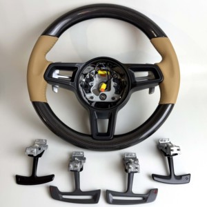 Volant personnalisé en fibre de carbone pour <span class=keywords><strong>Porsche</strong></span> 911 991 992 718 Cayenne Macan Panamera Taycan <span class=keywords><strong>GT3</strong></span> <span class=keywords><strong>RS</strong></span> – Amélioration Plug & Play (ancien vers nouveau) - Product Image 4