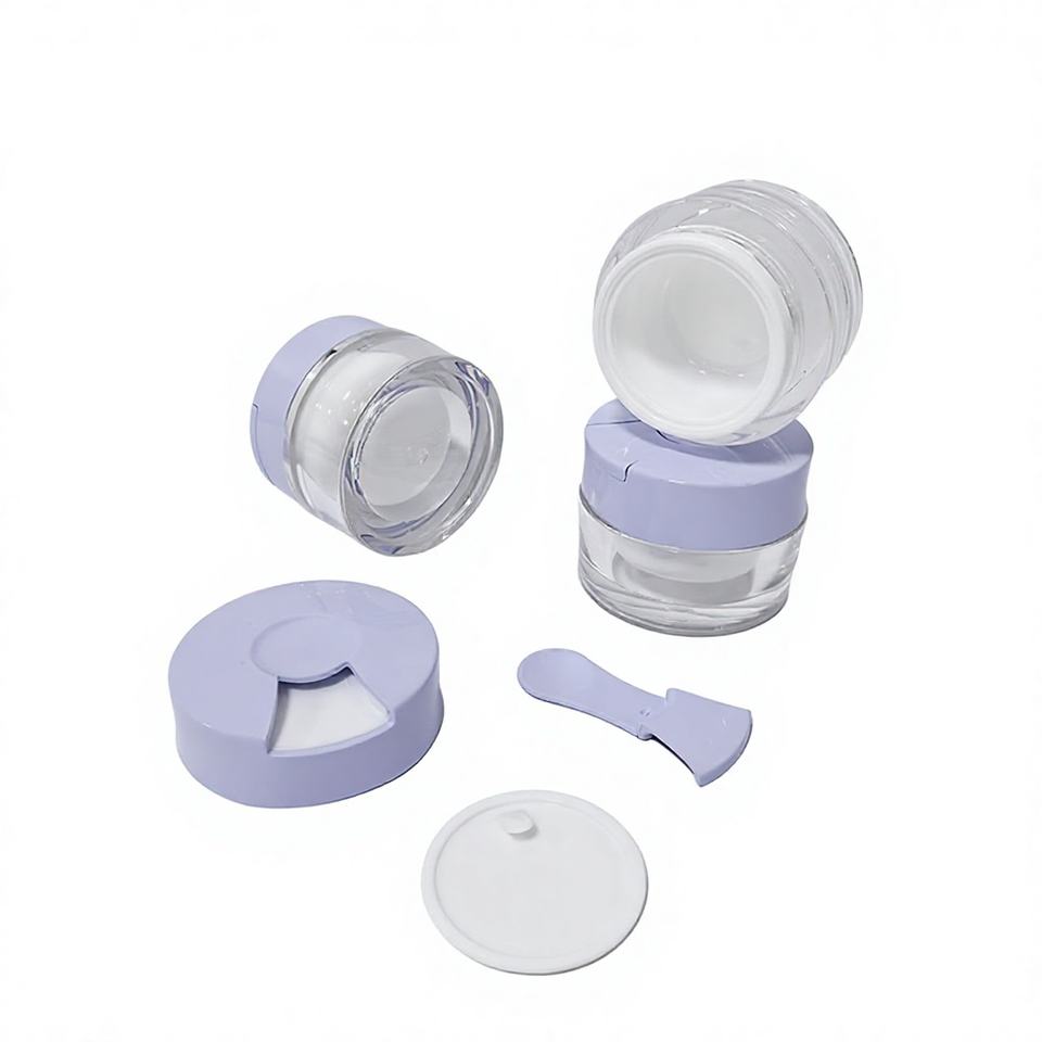 Empty Containers Color In High-end Plastic Cosmetic Sample Bottles 30g Scoop-top Jars for Creams ...