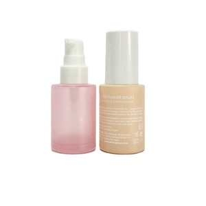 Nuevo Diseño, Botella de Vidrio Cosmética Negra Mate de 30ml, 50ml, 60ml con Hombro Plano, Bomba de Presión y Gotero con Botón - Product Image 3