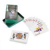 Boîte en métal rectangulaire personnalisée en gros avec couvercle à charnière, OEM & ODM, pour jeux de poker et dés, emballage métallique