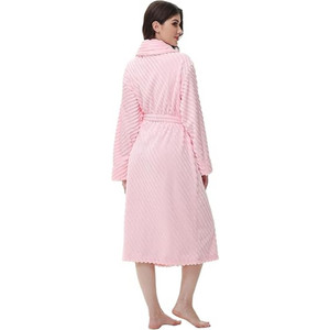 Accappatoi Premium per Donne, Super Morbidi e Confortevoli in Pile, Vestaglia da Hotel, Spessa e Lunga, <span class=keywords><strong>Pigiama</strong></span> per Adulti - Product Image 4