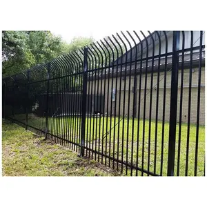 Time-limited 6x6 curved top fence panels powder coated matel fence palings