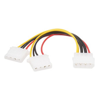 Kabel Pembagi Daya IDE 4Pin Tipe D Besar 4P Molex 1 Male To 3 Female Multiplier PC Fan Extension Big 4P Oneto Two Adapter