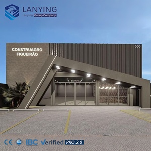 Bâtiment commercial en structure d'acier préfabriquée, bureau, centre commercial, hôtel, solution de conception personnalisée, marque SYLY, garantie 1 an - Product Image 1