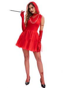 Nuevo Disfraz de Fantasma de la Novia del Mundo Subterráneo para Halloween 2026, Disfraz de Fantasma Femenino, Vestido de Novia, Vestido Rojo para Actuación en Escenario - Product Image 6