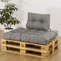 Paket Bantal & Alas Duduk Sofa Ramah Lingkungan untuk Luar Ruangan, 100% Poliester, Dapat Disesuaikan untuk Semua Musim