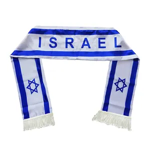 Оптовая продажа, израильский хиджаб, мужской зимний шерстяной вязаный шарф-бандана, флаг Израиля
