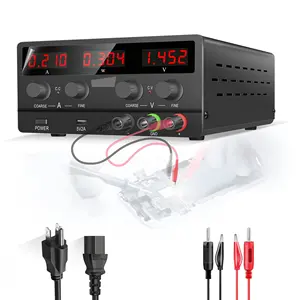 4 Digits LED Display 30V 10A Switching Regulated High Precision 5V/2A USB Port Cord Bench Lab Power Supplies