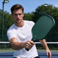 Raquette de pickleball en fibre de verre à rayures personnalisées, large sweet spot, noyau en polymère, pour club, tournoi, vente en gros
