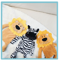 Jouet à mâcher interactif pour chien, en peluche écologique et lavable, résistant aux morsures, avec couineur, pour jeu de traction, motifs Lion Zèbre, mignon, pour l'exercice et le soulagement de l'anxiété