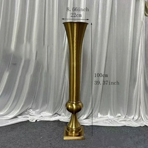 Centrotavola in Ferro Dorato <span class=keywords><strong>con</strong></span> Fiori Artificiali per Matrimoni - Product Image 2