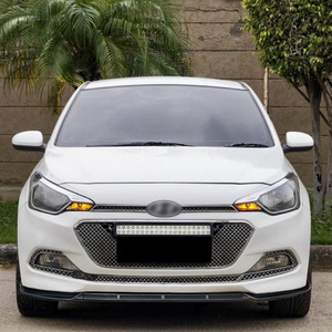 Hyundai I20 MK2 2015-2017 Front Bumper <b>Splitter</b> <b>Lip</b> Carbon Fiber Texture Piano Black PP Material - Product Image 1