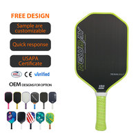 Meilleur prix, haute qualité, raquette de pickleball en fibre de carbone nid d'abeille de 16 mm, vente en gros, personnalisable