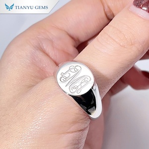 แหวนตราประทับทองคำ 14K สำหรับผู้ชาย TIANYU GEMS แบบคลาสสิก ไม่มีประดับเพชร ใช้ได้ทุกวัน - Product Image 3