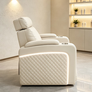 Sillón de Masaje Reclinable Eléctrico de Cuero de Lujo para Salón de Belleza Profesional, Salón de Uñas y Peluquería, <span class=keywords><strong>con</strong></span> Función de <span class=keywords><strong>Spa</strong></span> - Product Image 2