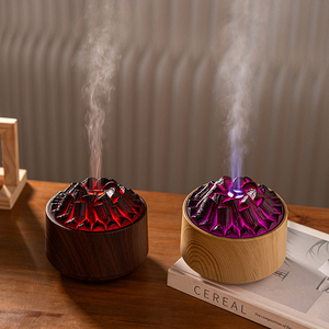 New Desktop 300ML Aromatherapy Machine air Cold Mist Wood Grain <strong>Humidifier</strong> Colorful Atmosphere Light Sesame Oil <strong>Diffuser</strong> - Product Image 1