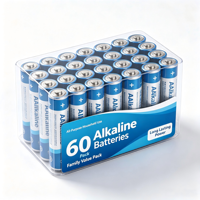 Piles alcalines AA haute performance 1,5 V, lot de 60, longue durée de vie, pour commandes en gros OEM/ODM